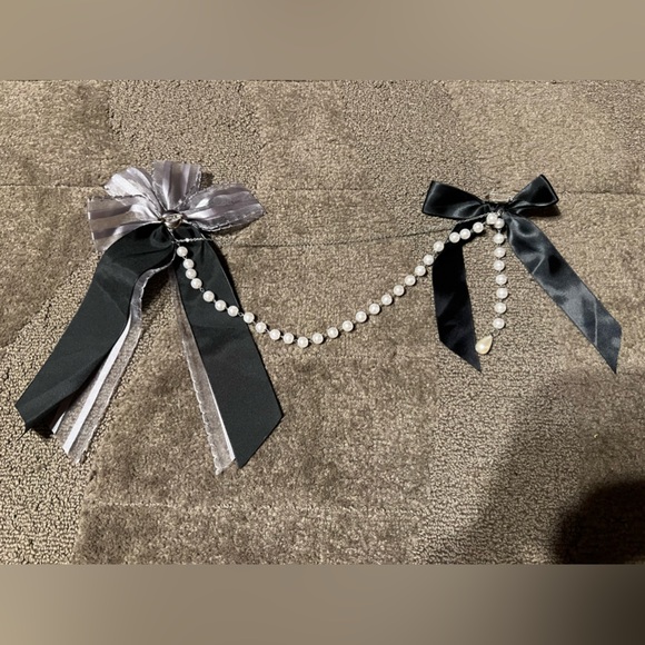 Solid Black Lace Lolita Dress JSK w/ Belt & Brooch Gothic EGL Floral Ruffle TaoB - Picture 16 of 16